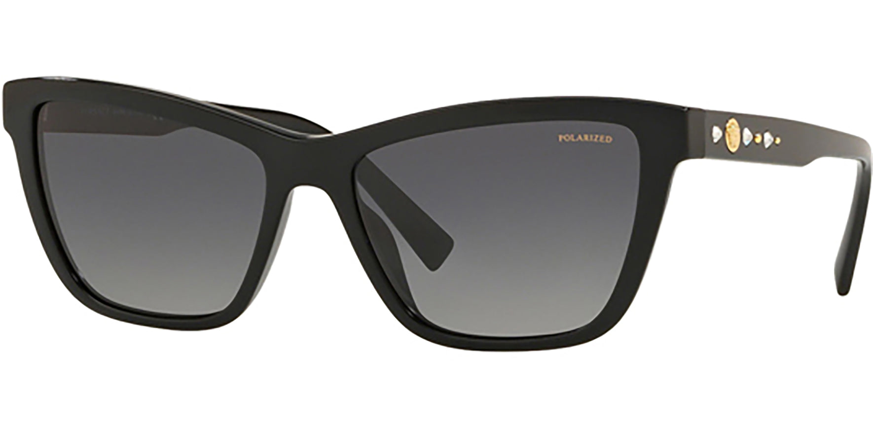 Versace Polarized Rectangle Cat Eye - Eyedictive