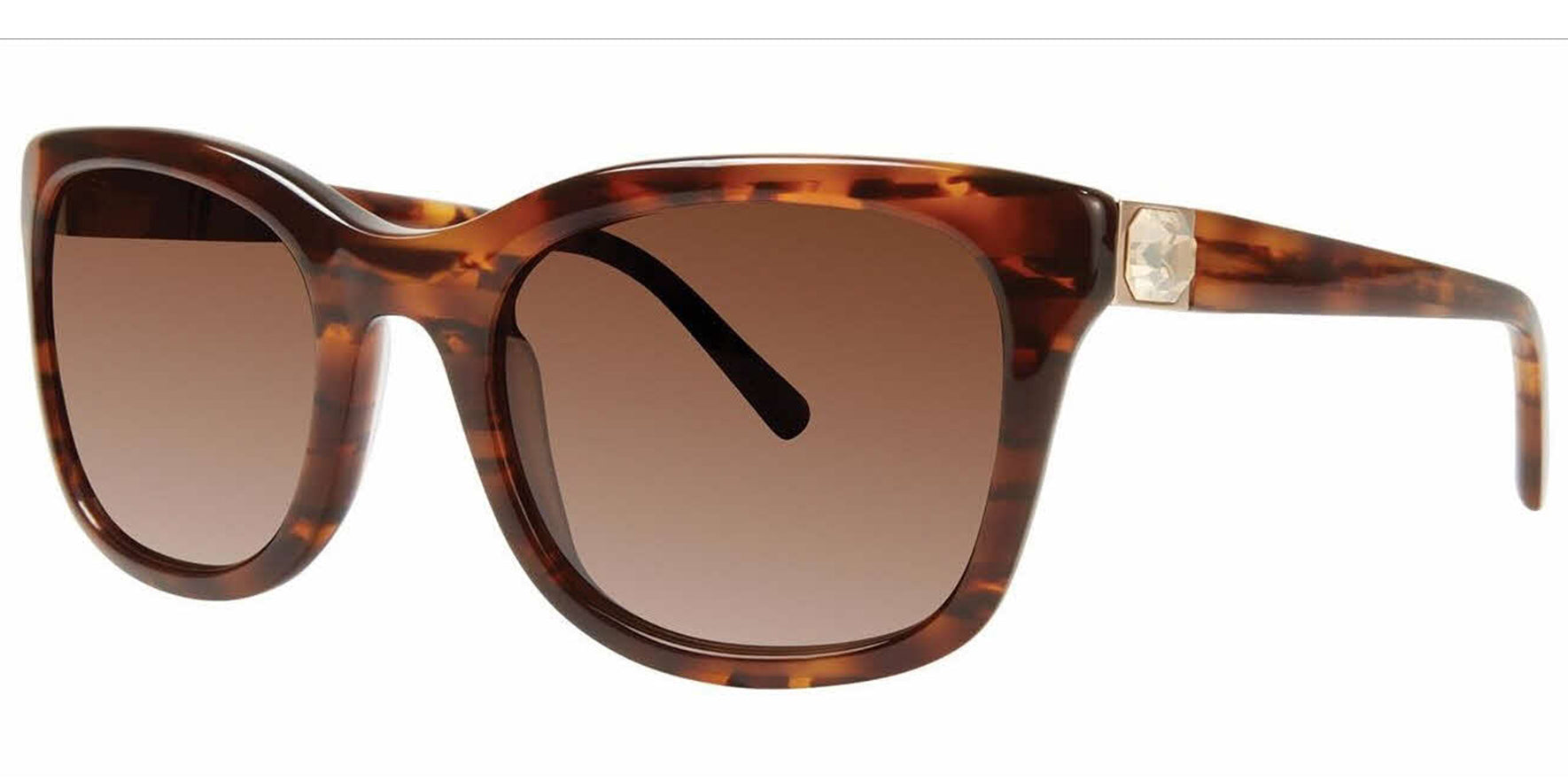 Vera Wang Liora Tortoise Soft Square w/ Swarovski Crystals - Eyedictive