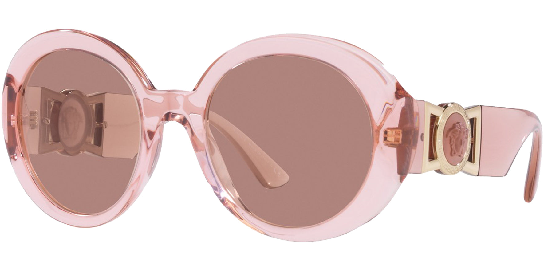 Versace Alt Fit Transparent Pink Round - Eyedictive