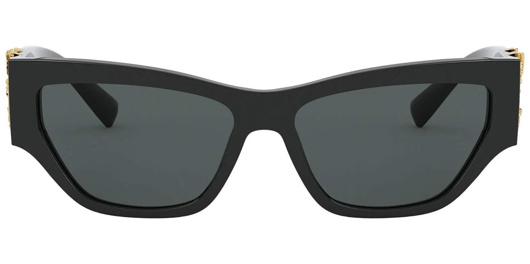 Versace Black Low Bridge/Alt Fit Rectangle Cat Eye - Eyedictive