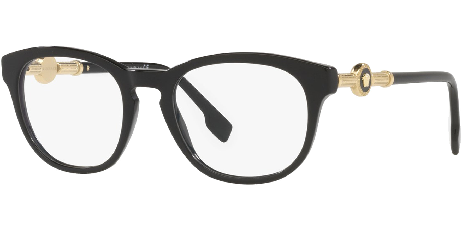 Versace Black Soft Square Eyeglass Frames - Eyedictive