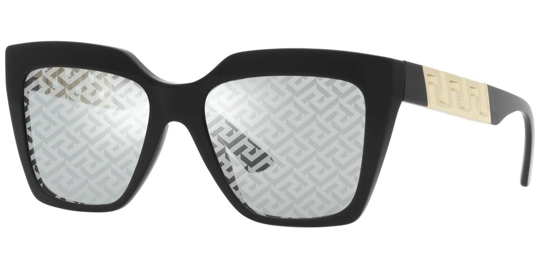 Versace Black Stylized Square w/ Monogram Lens - Eyedictive