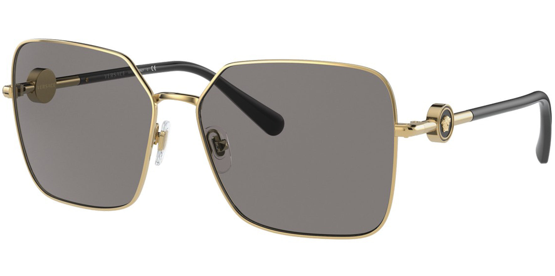 Versace Gold-Tone Geometric Metal Square - Eyedictive