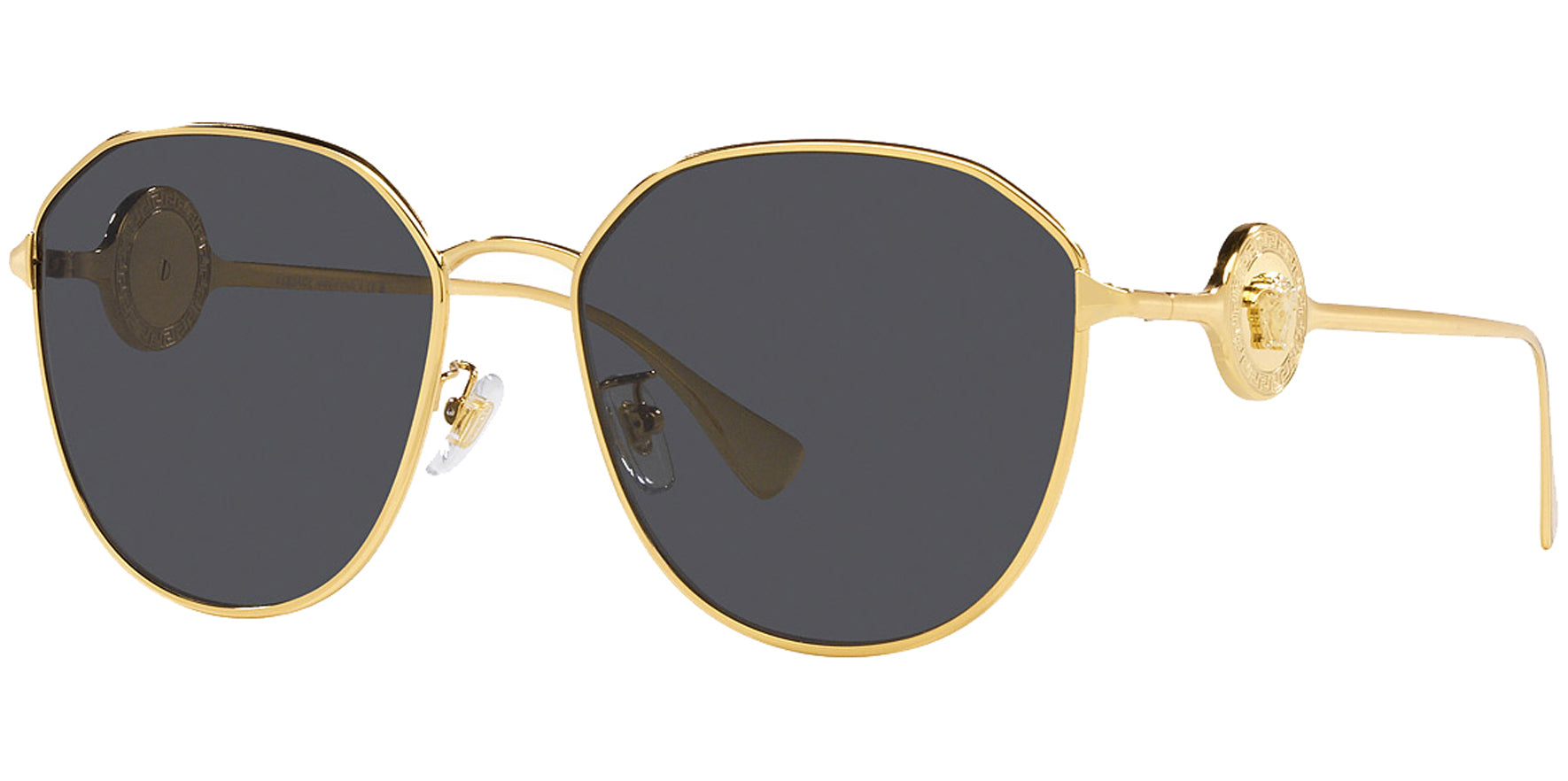 Versace Gold-Tone Geometric Round - Eyedictive