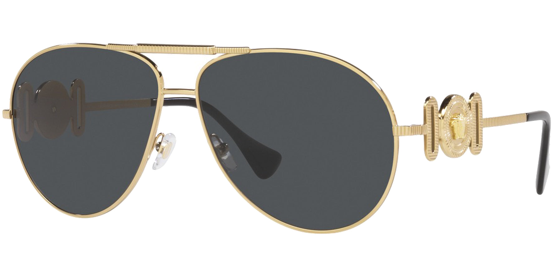 Versace Gold-Tone Modern Aviator - Eyedictive