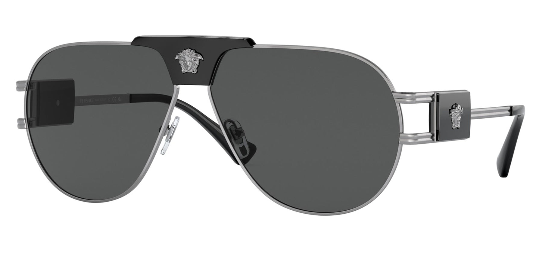 Versace Medusa Gunmetal Pilot - Eyedictive