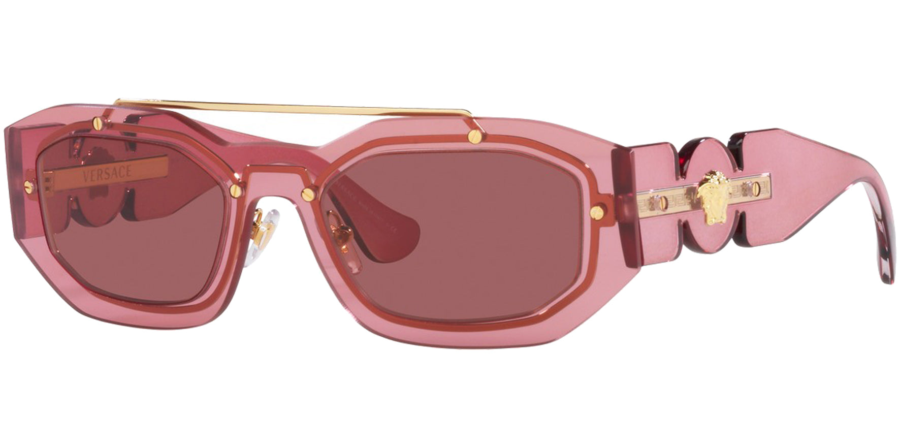 Versace Rectangle Lens Over Frame - Eyedictive