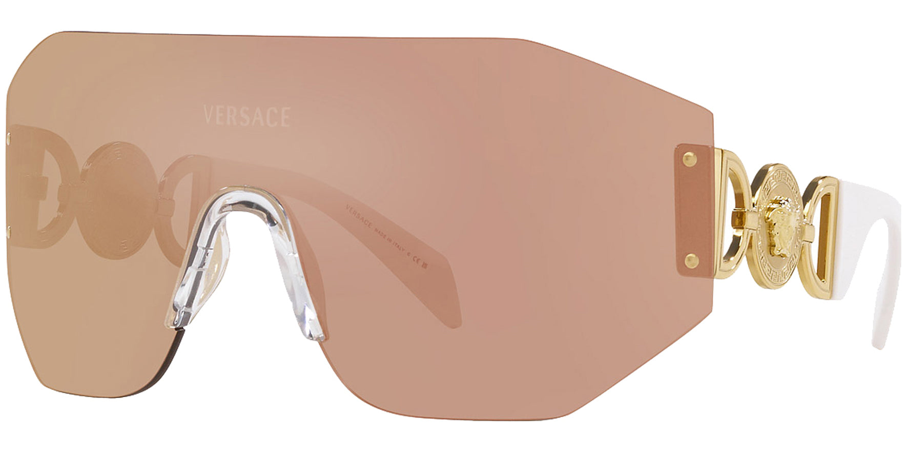 Versace Rimless Dark Brown Shield - Eyedictive