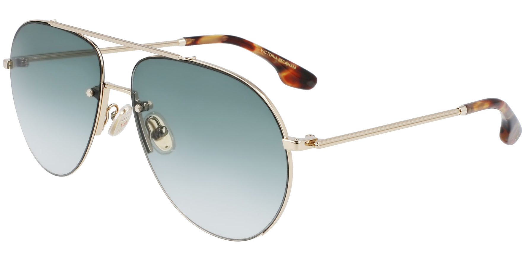 Victoria Beckham Gold-Tone Aviator w/ Gradient Lens - Eyedictive