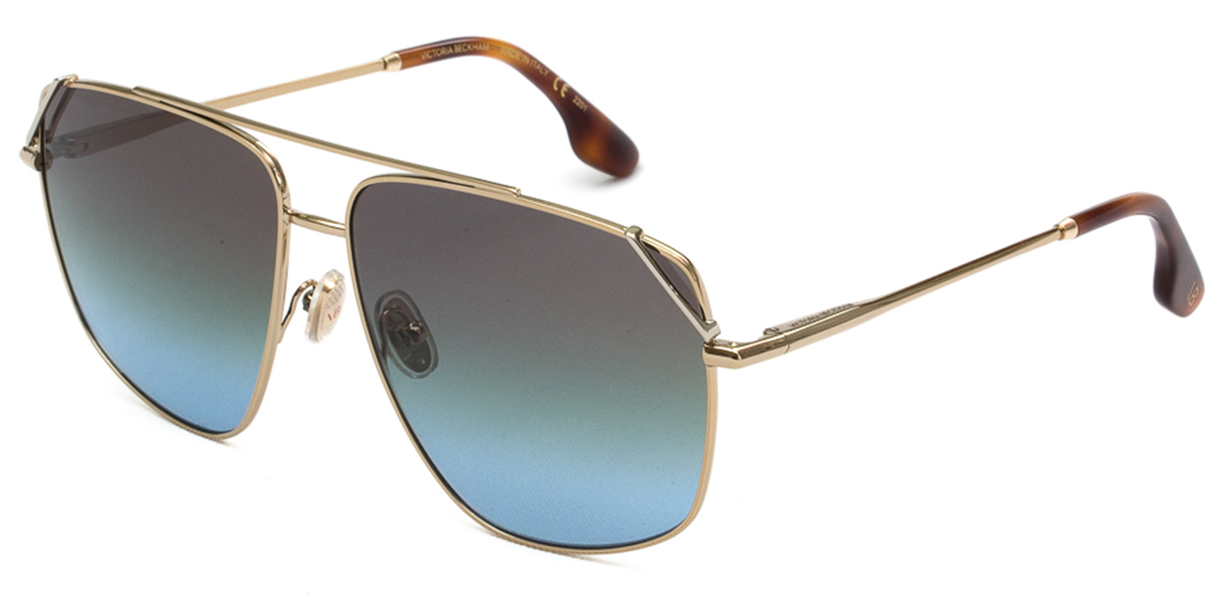 Victoria Beckham Oversized Geometric Navigator w/ Gradient Lens - Eyedictive