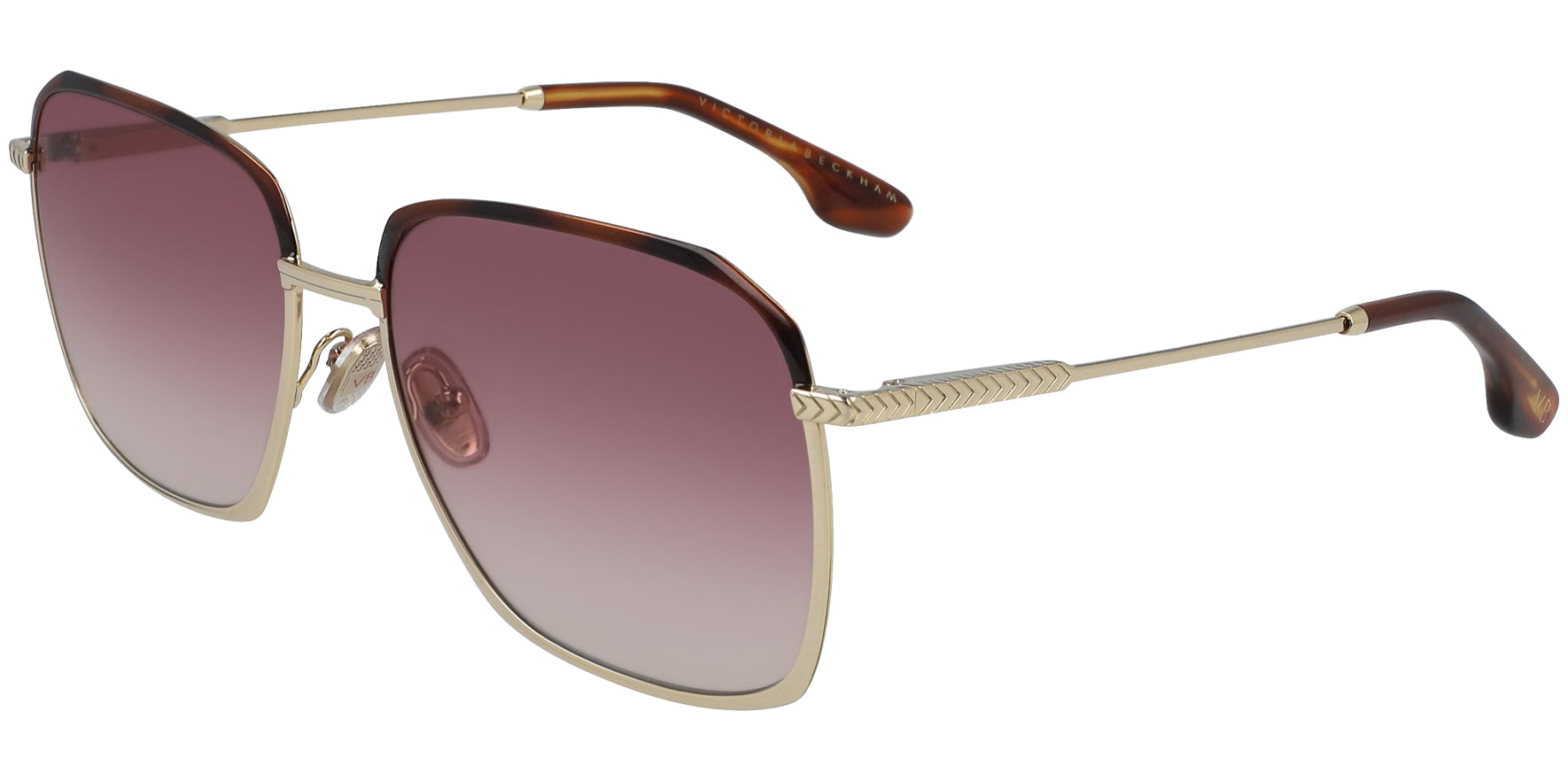 Victoria Beckham V-Star Square Aviator w/ Double Gradient Lens