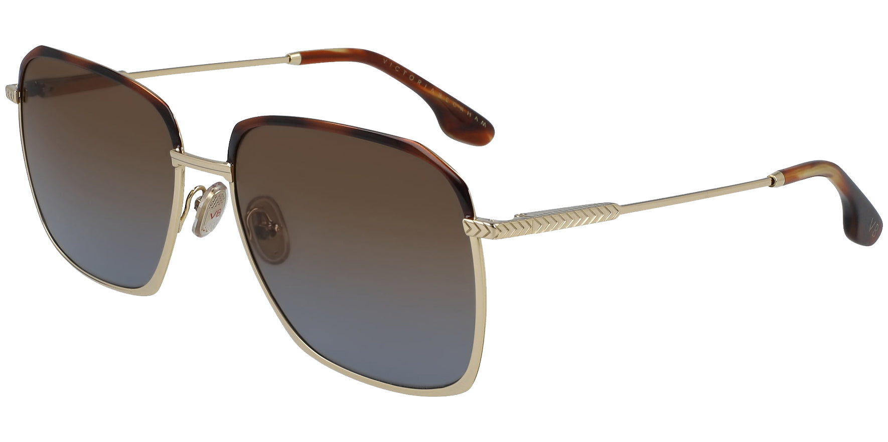 Victoria Beckham V-Star Square Aviator w/ Double Gradient Lens