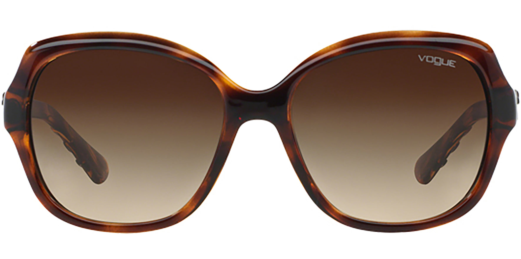 Vogue Striped Dark Havana Squared Butterfly - Eyedictive