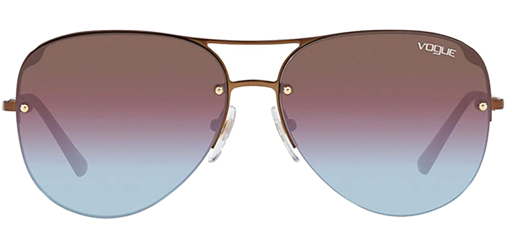 Vogue Metallic Beat Collection Semi-Rimless Aviator - Eyedictive