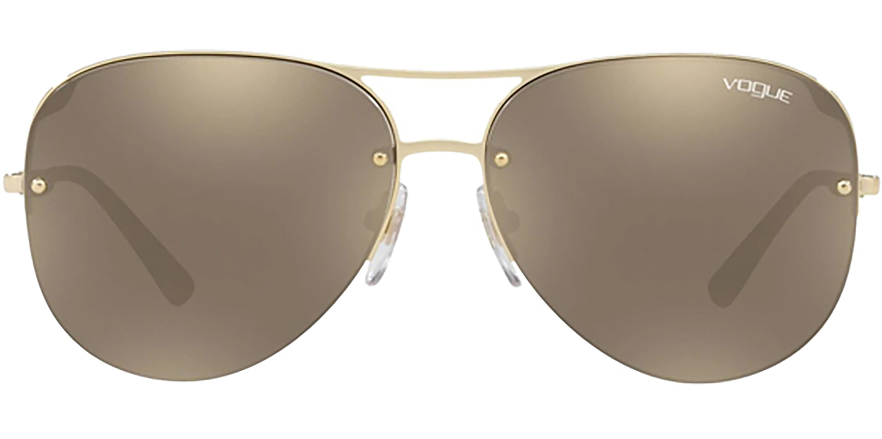 Vogue Metallic Beat Collection Semi-Rimless Aviator - Eyedictive