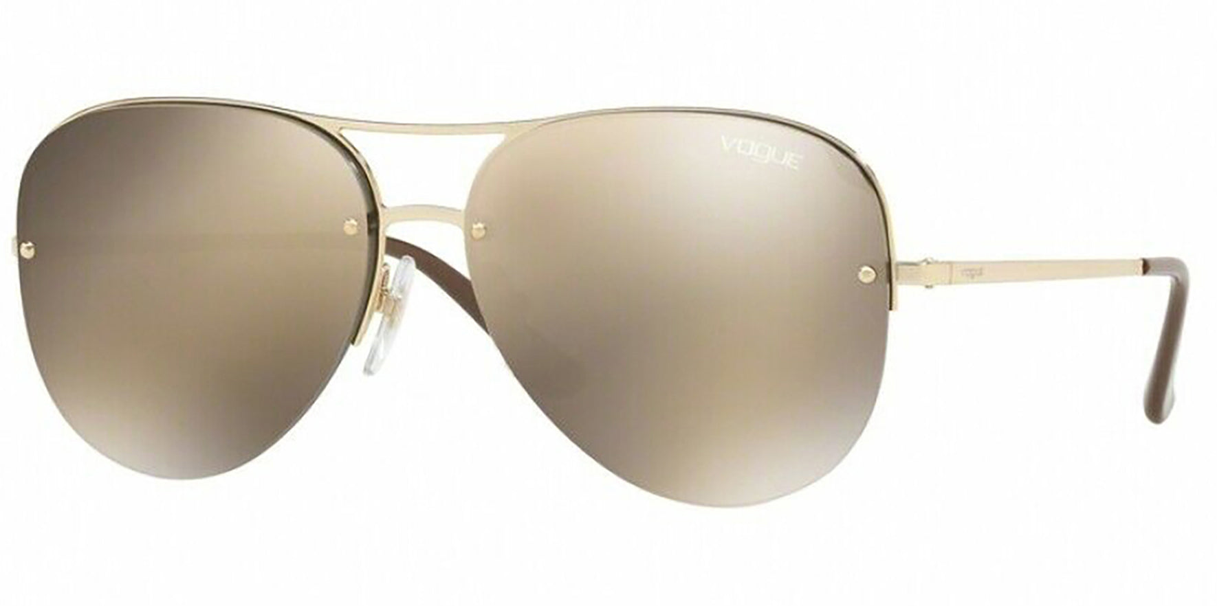 Vogue Metallic Beat Collection Semi-Rimless Aviator - Eyedictive