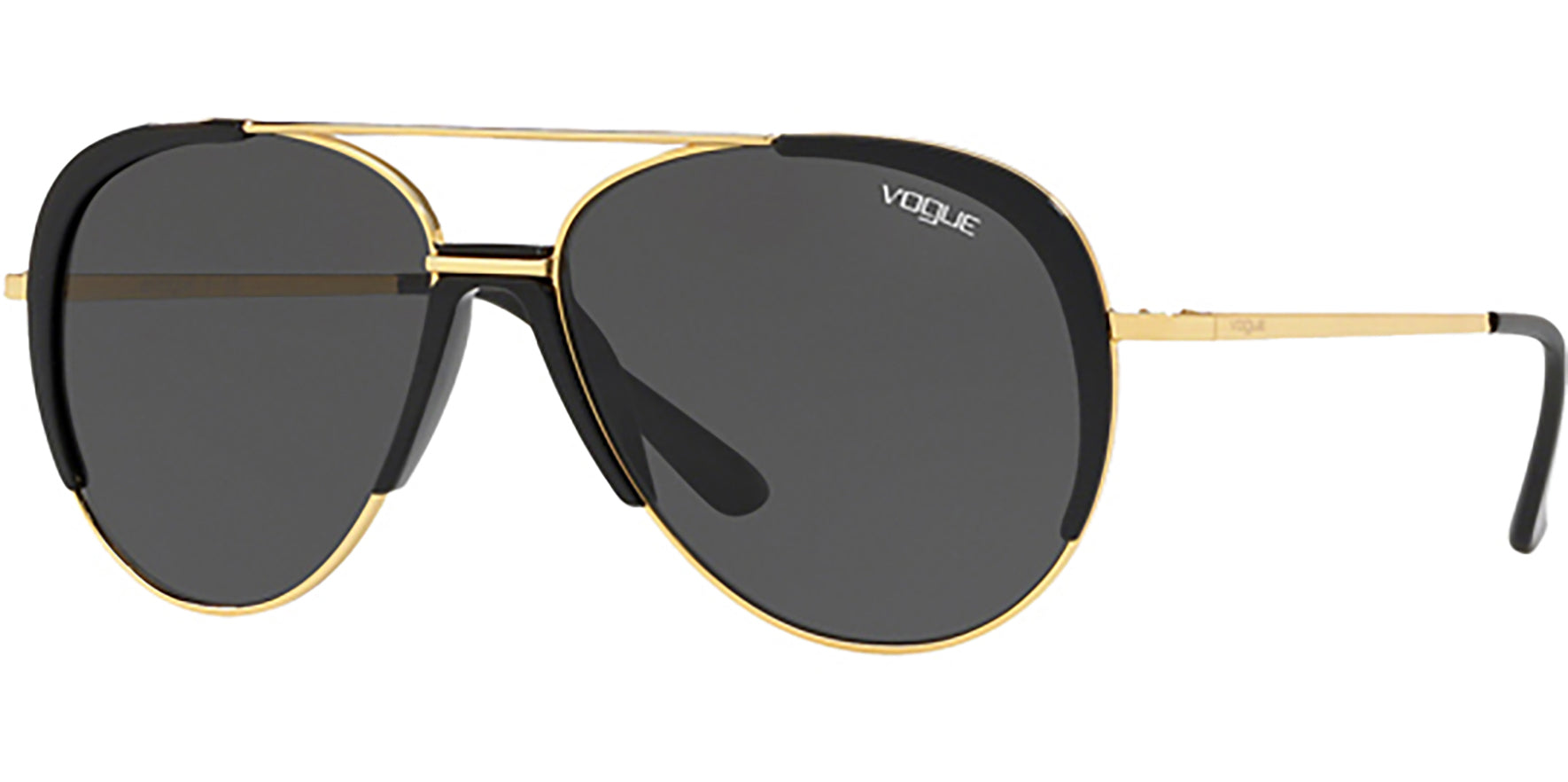 Vogue Gold-Tone Aviator w/ Black Accents - Eyedictive