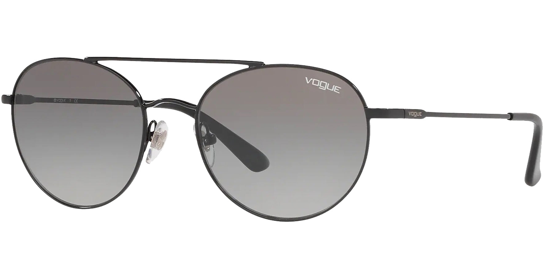 Vogue Black Rounded Aviator w/ Gradient Lens - Eyedictive