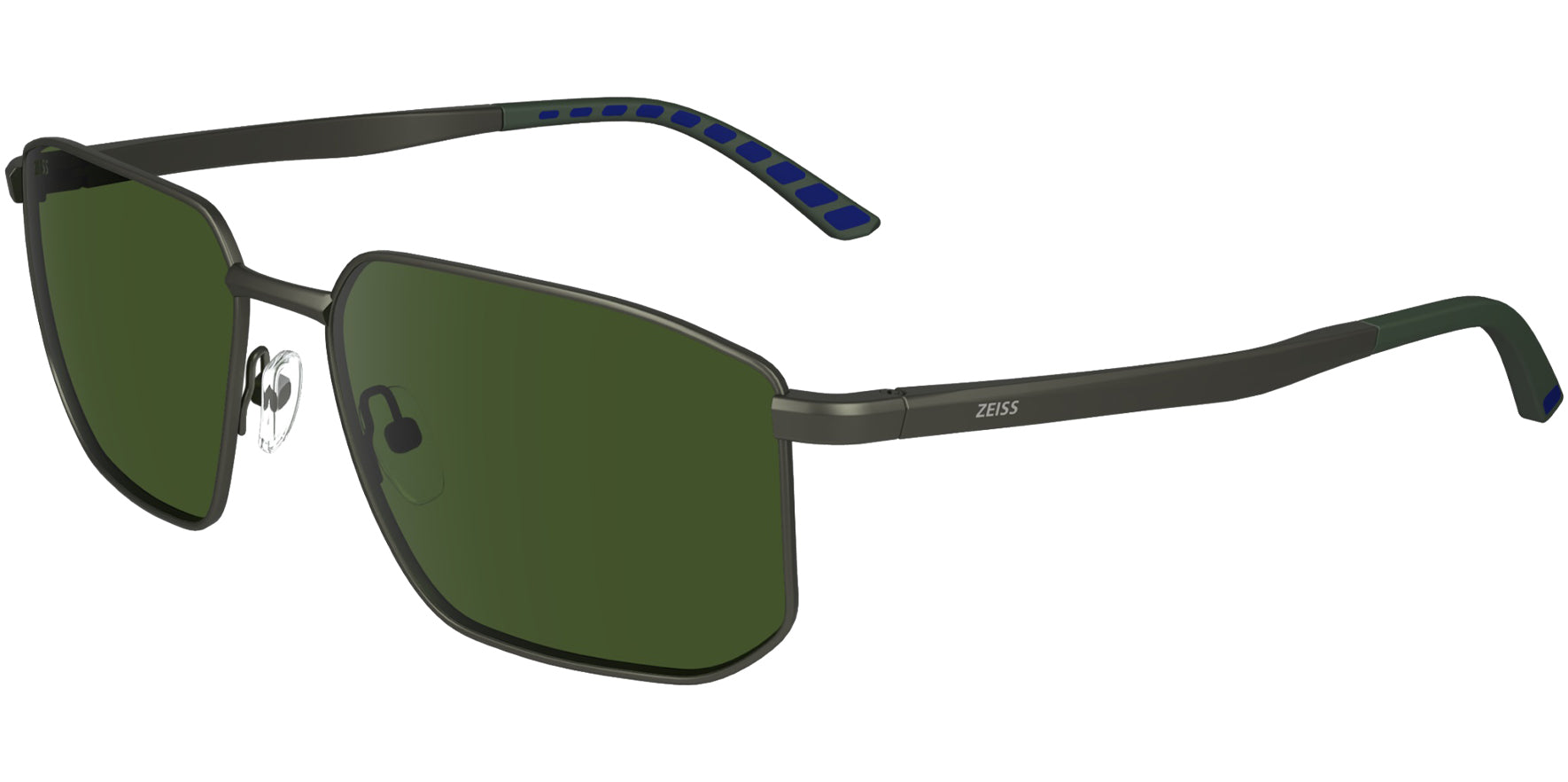 Zeiss Polarized Modern Geometric Metal Rectangle - Eyedictive