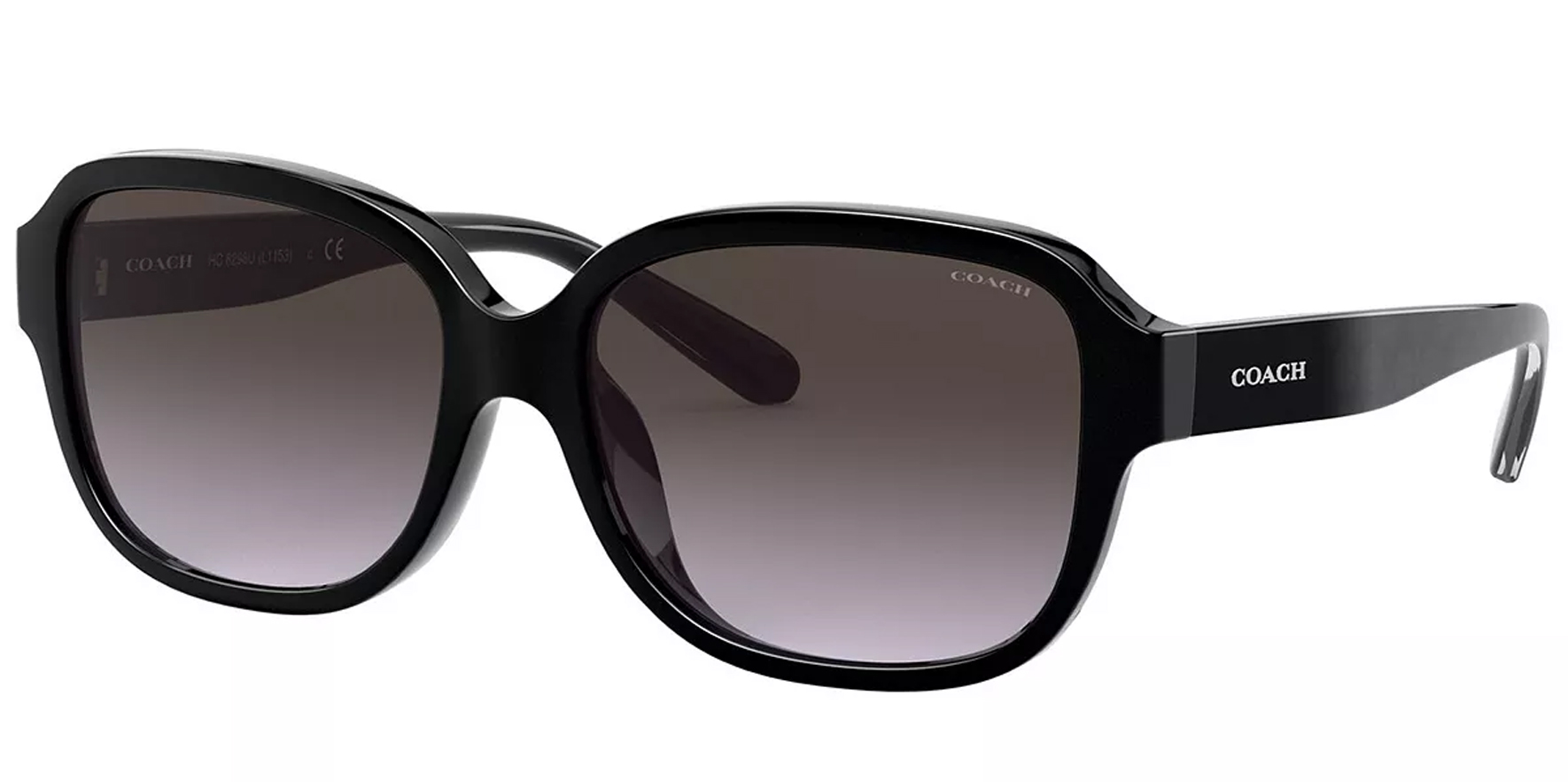 Coach Black Square Sunglasses w/ Gradient Lens
