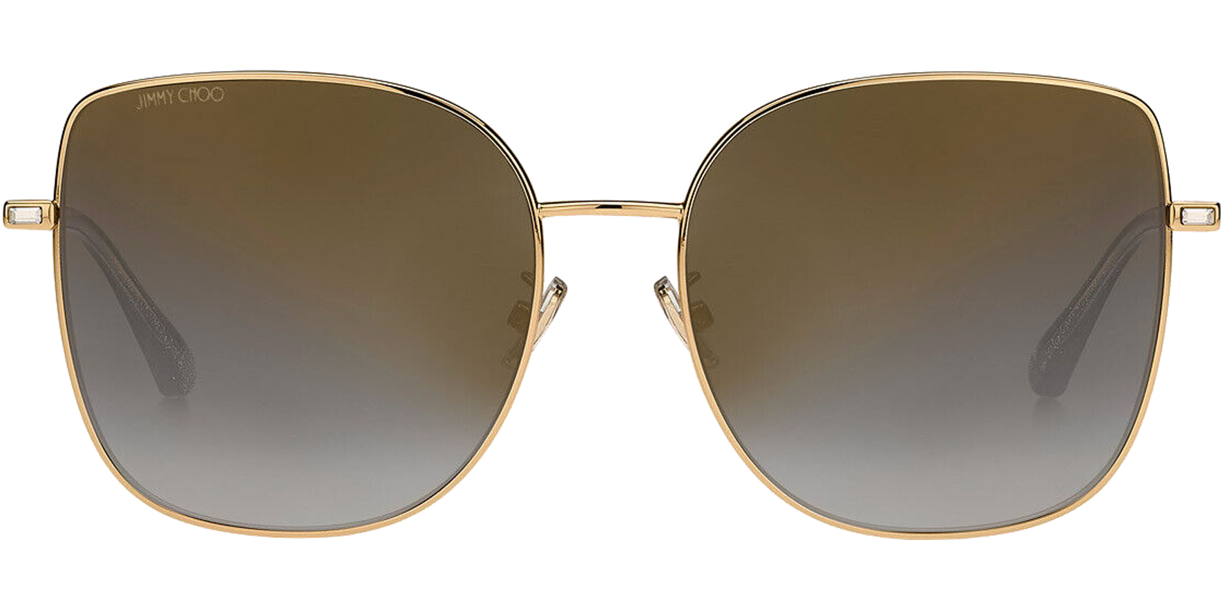 Jimmy Choo Square Leti Sunglasses FIB2S Nude/Gold 62mm