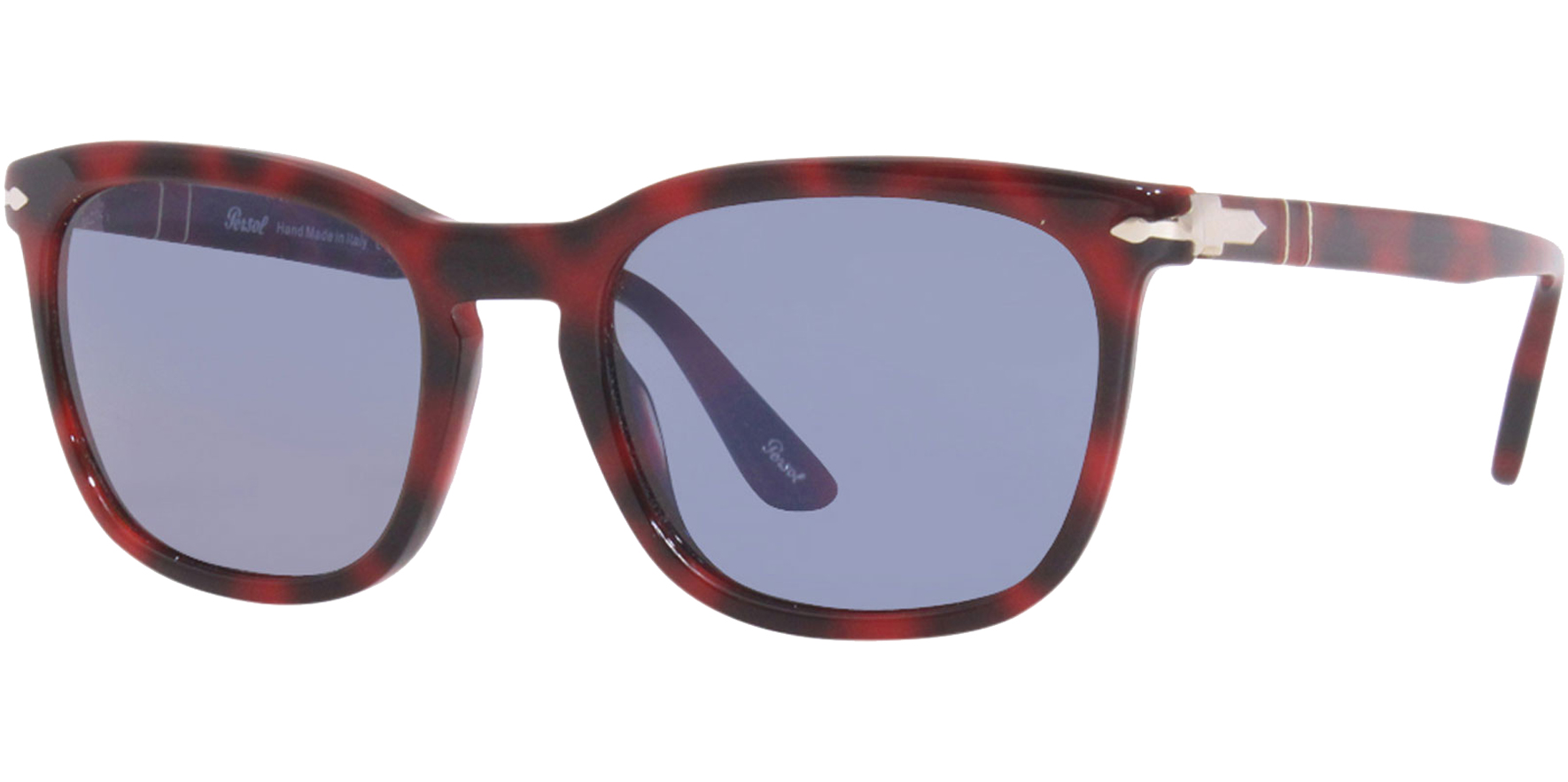 Persol Handmade Red Grid Soft Square w/ Glass Lens