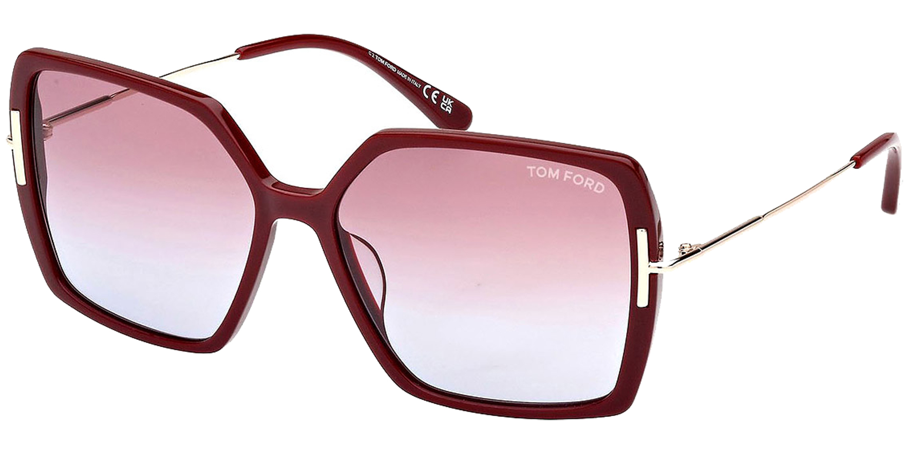 Tom Ford Joanna Shiny Bordeaux Squared Butterfly