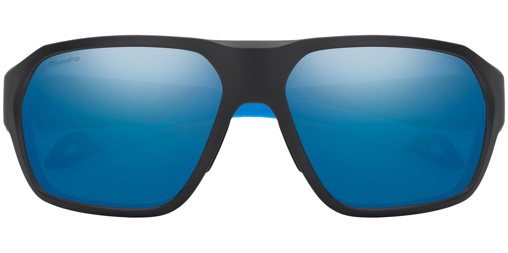 Smith Deckboss Sunglasses (Matte Black / Blue - ChromaPop Glass Polarized Blue Mirror)