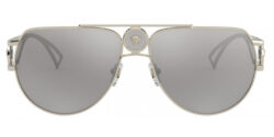 Versace Pale Gold-Tone Pilot w/ Mirror Lens