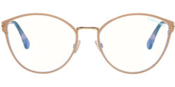 Tom Ford Blue Block Blush Pink Cat Eye Eyeglass Frames