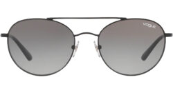 Vogue Black Rounded Aviator w/ Gradient Lens