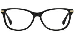 Jimmy Choo Black Soft Square Eyeglass Frame