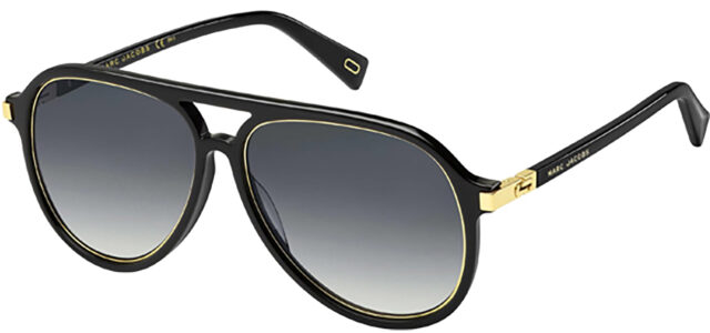 Marc Jacobs Black/Gold-Tone Pilot – Eyedictive