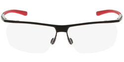 Nike Optical Satin Black-Gym Red Titanium Eyeglasses