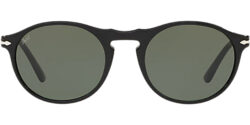 Persol Black Round Classic w/ Glass Lens